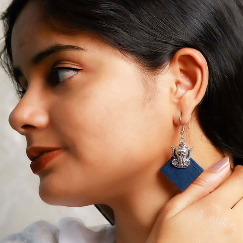 Fabric Women Stud Earrings - The Earth Store - Fashion Accessories